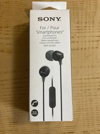 New Sony Wired Earbud Headphones with Microphone & Remote for Volume