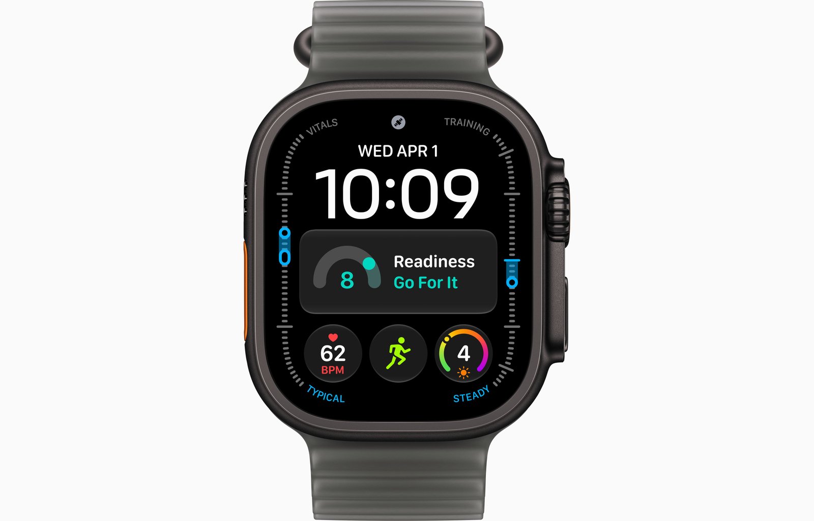 Apple Watch Ultra 4 GPS + Cellular, 49mm Black Titanium Case with Translucent Black Ocean Band image 2