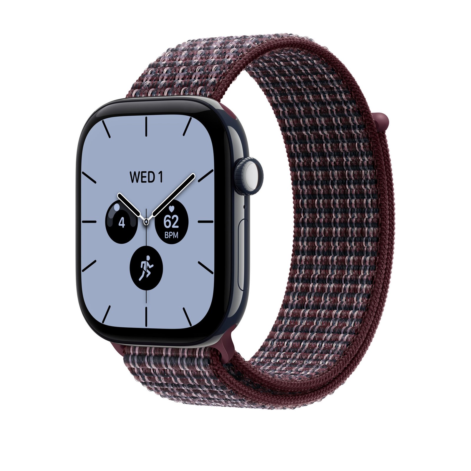 Apple 46mm Burgundy Plaid Sport Loop image 2