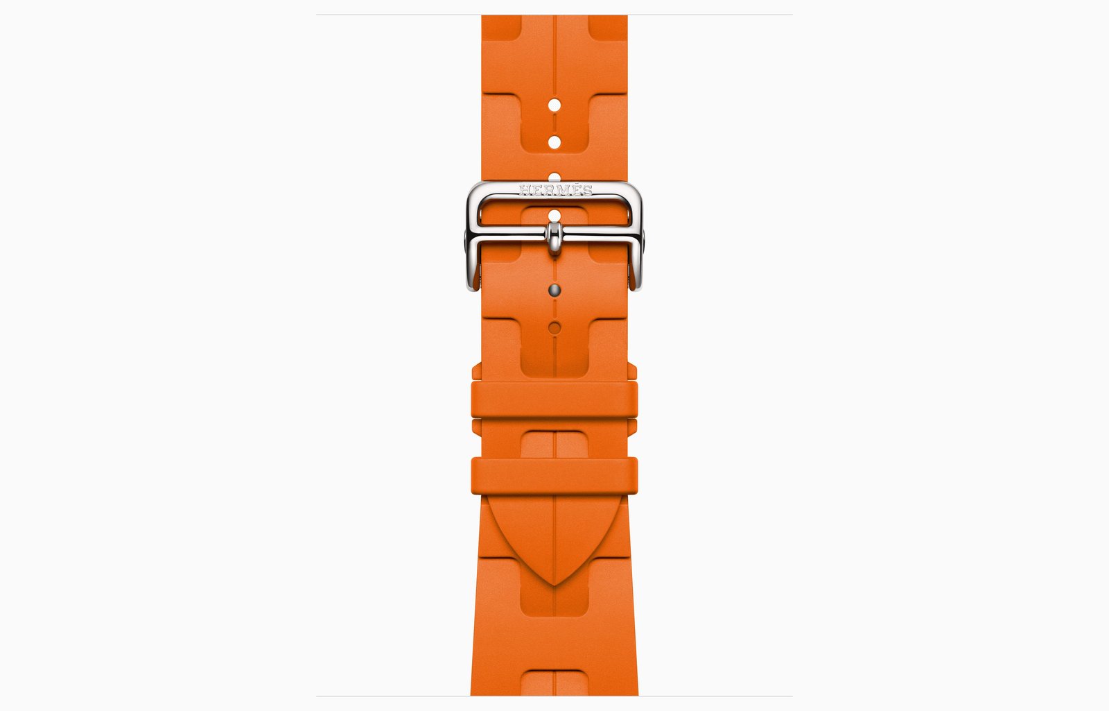Apple Watch Hermès Series 12 GPS + Cellular, 46mm Silver Titanium Case with Orange Kilim Single Tour image 3