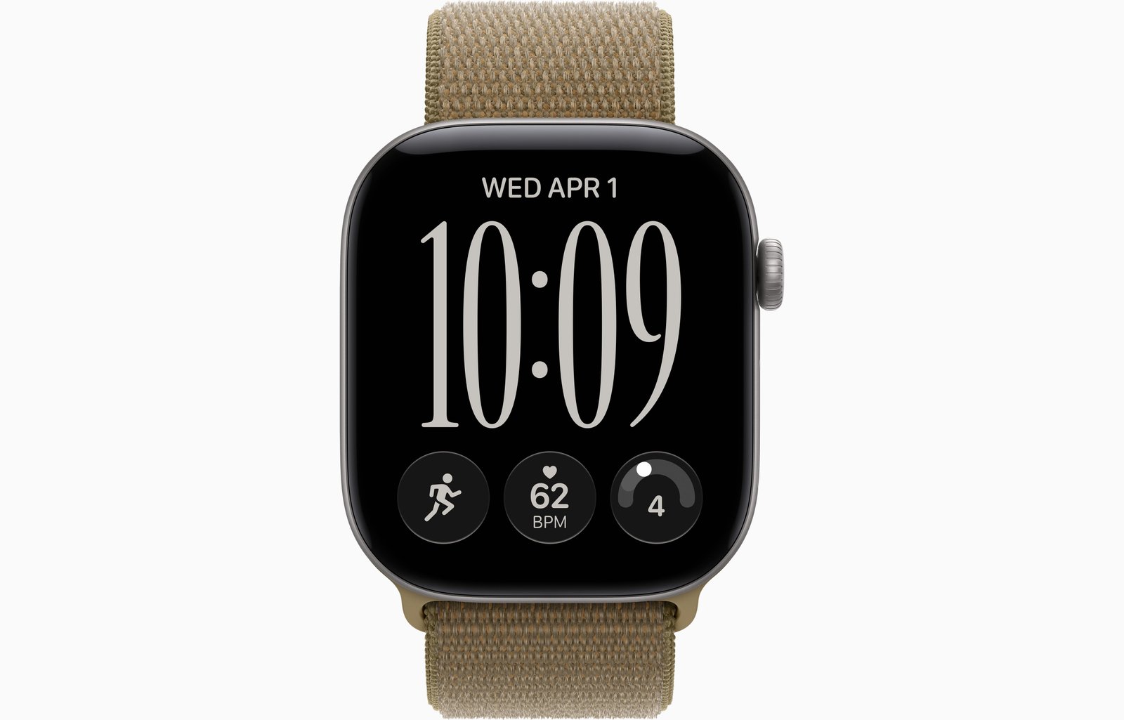 Apple Watch Series 12 GPS + Cellular, 46mm Space Gray Aluminum Case with Olive Sport Loop image 2