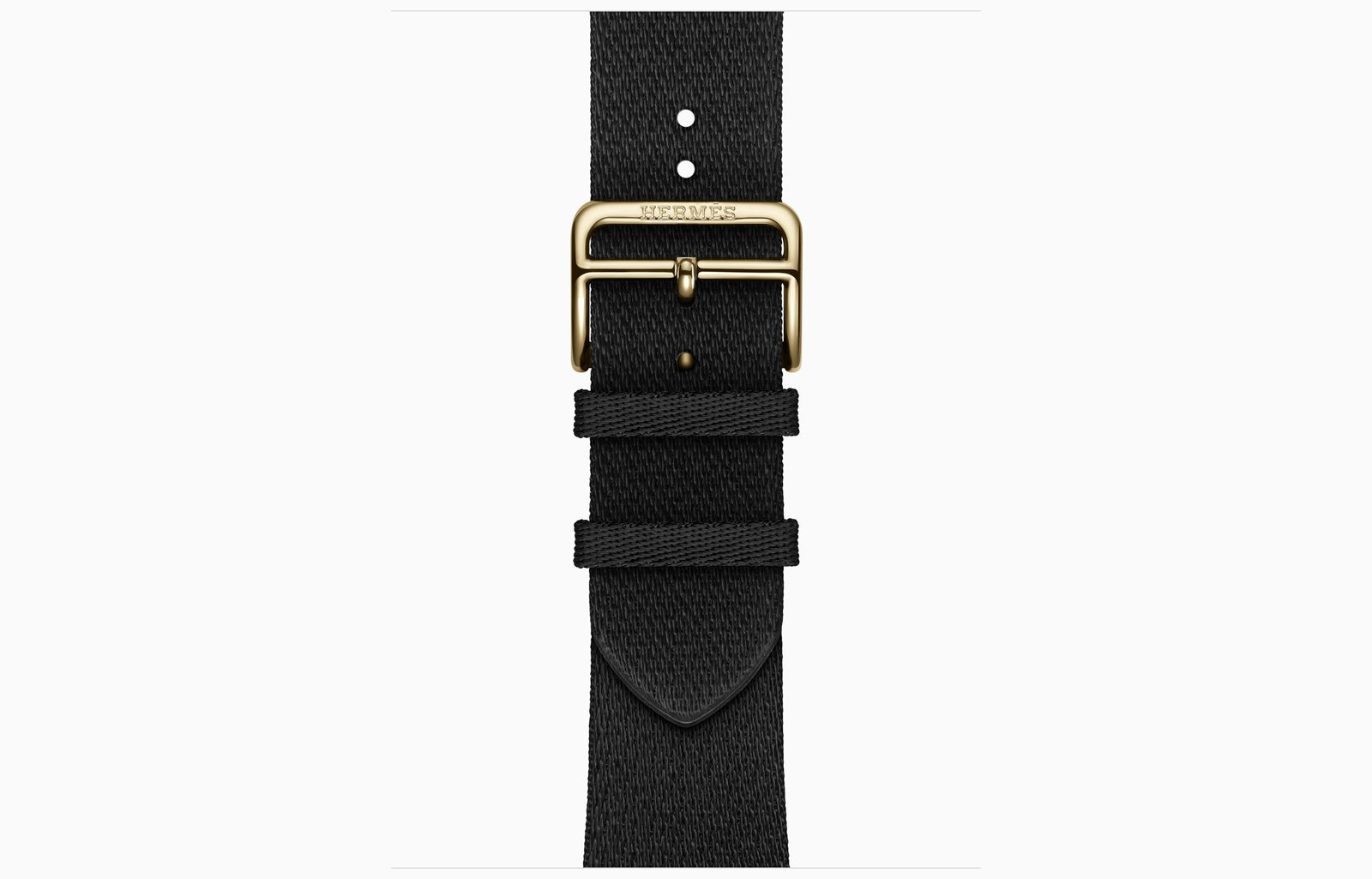 Apple Watch Hermès Series 12 GPS + Cellular, 46mm Radiant Gold Titanium Case with Noir Satin Clou de Selle image 3
