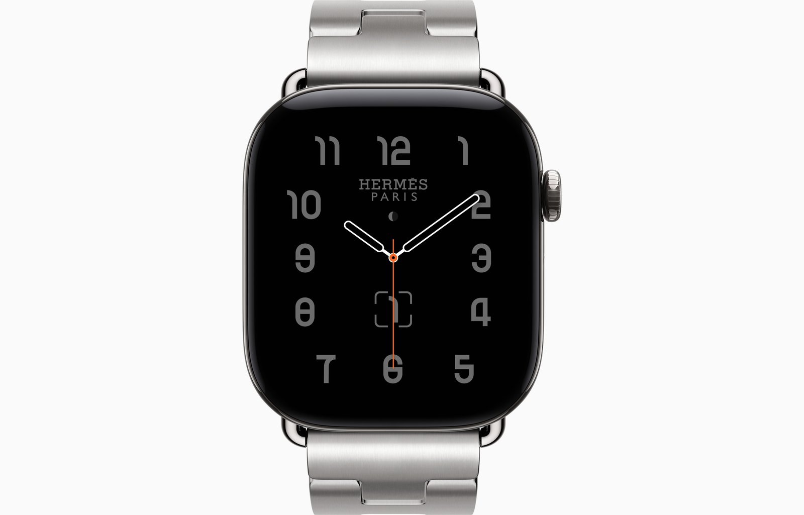 Apple Watch Hermès Series 12 GPS + Cellular, 46mm Silver Titanium Case with Satiné Grand H — Small image 2