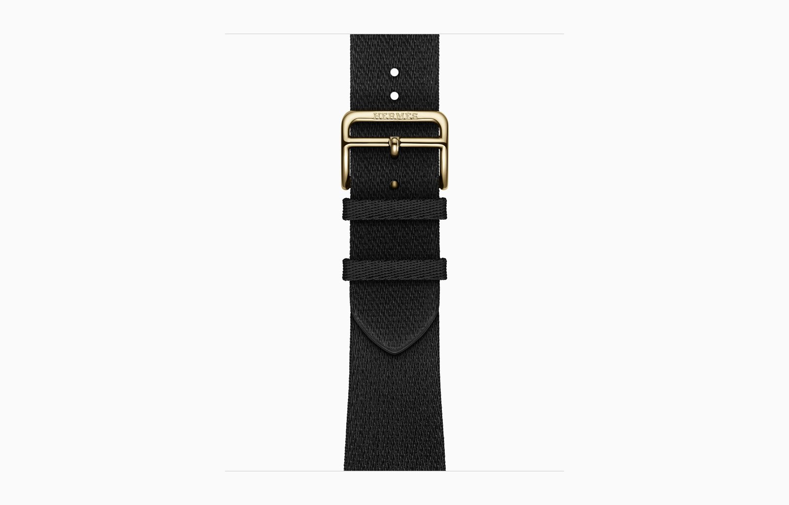 Apple Watch Hermès Series 12 GPS + Cellular, 42mm Radiant Gold Titanium Case with Noir Satin Clou de Selle image 3