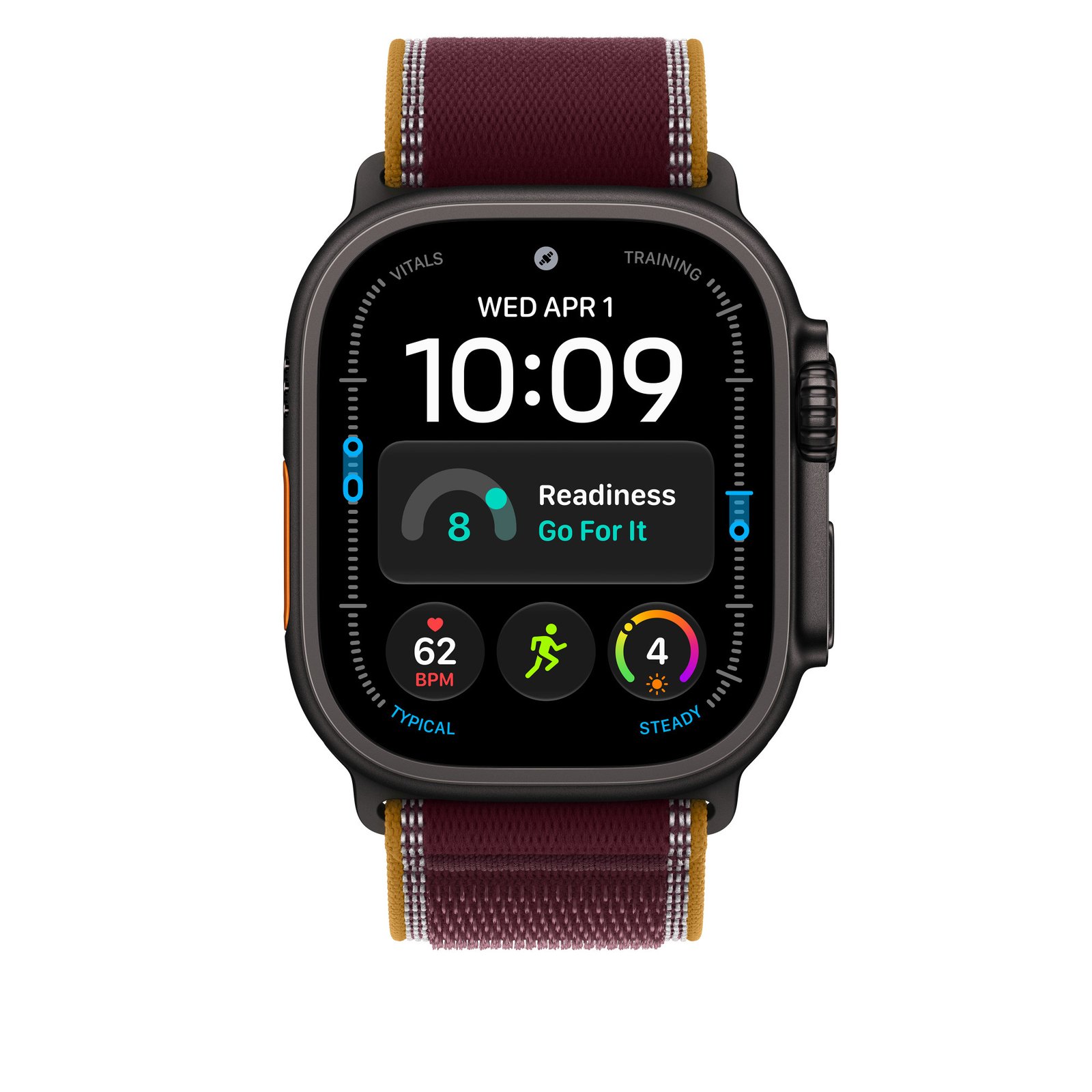 Apple 49mm Burgundy Trail Loop - M/L - Black Titanium Finish image 3
