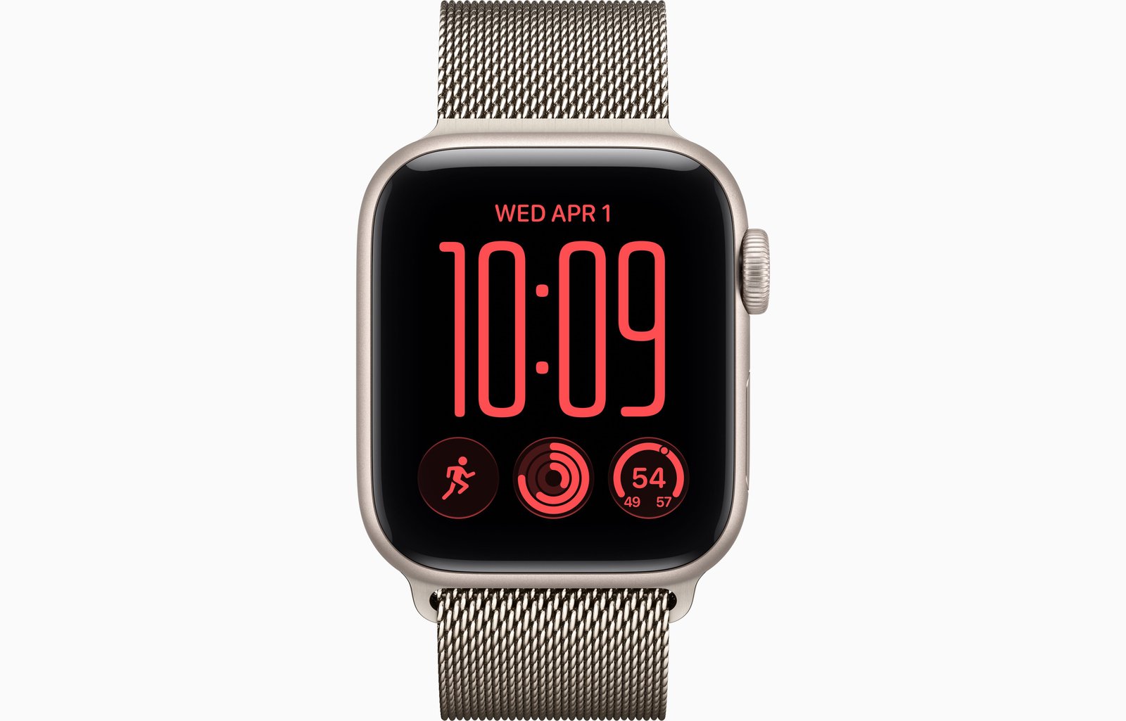Apple Watch SE 3 GPS, 40mm Starlight Aluminum Case with Natural Milanese Loop image 2