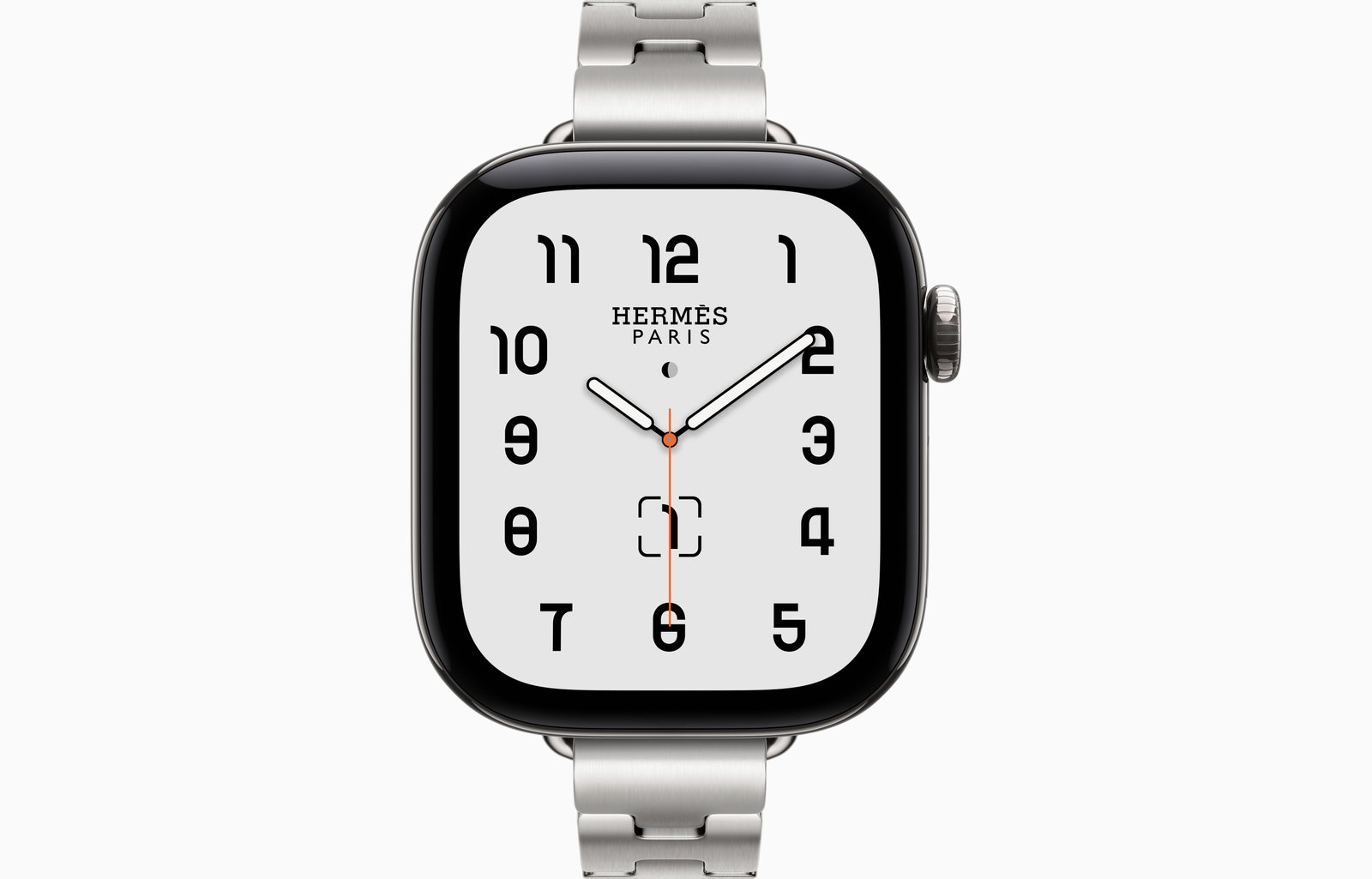 Apple Watch Hermès Series 12 GPS + Cellular, 42mm Silver Titanium Case with Satiné Grand H Fin — Small image 2
