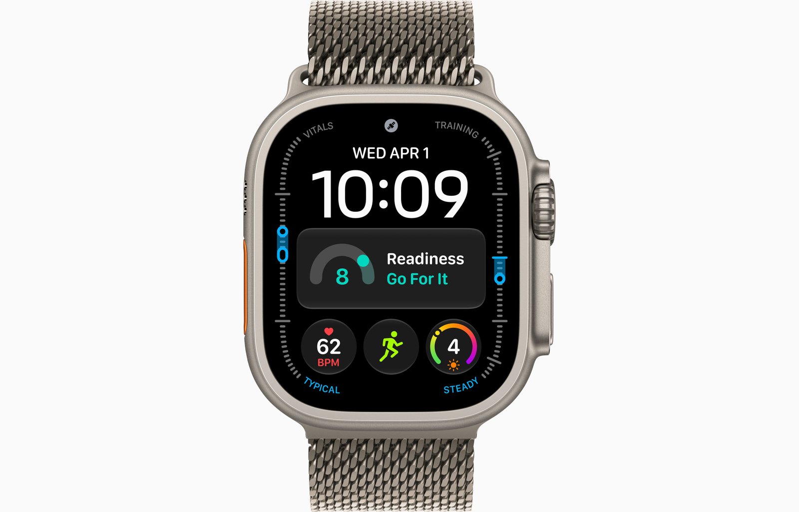 Apple Watch Ultra 4 GPS + Cellular, 49mm Natural Titanium Case with Natural Titanium Milanese Loop — Small image 2