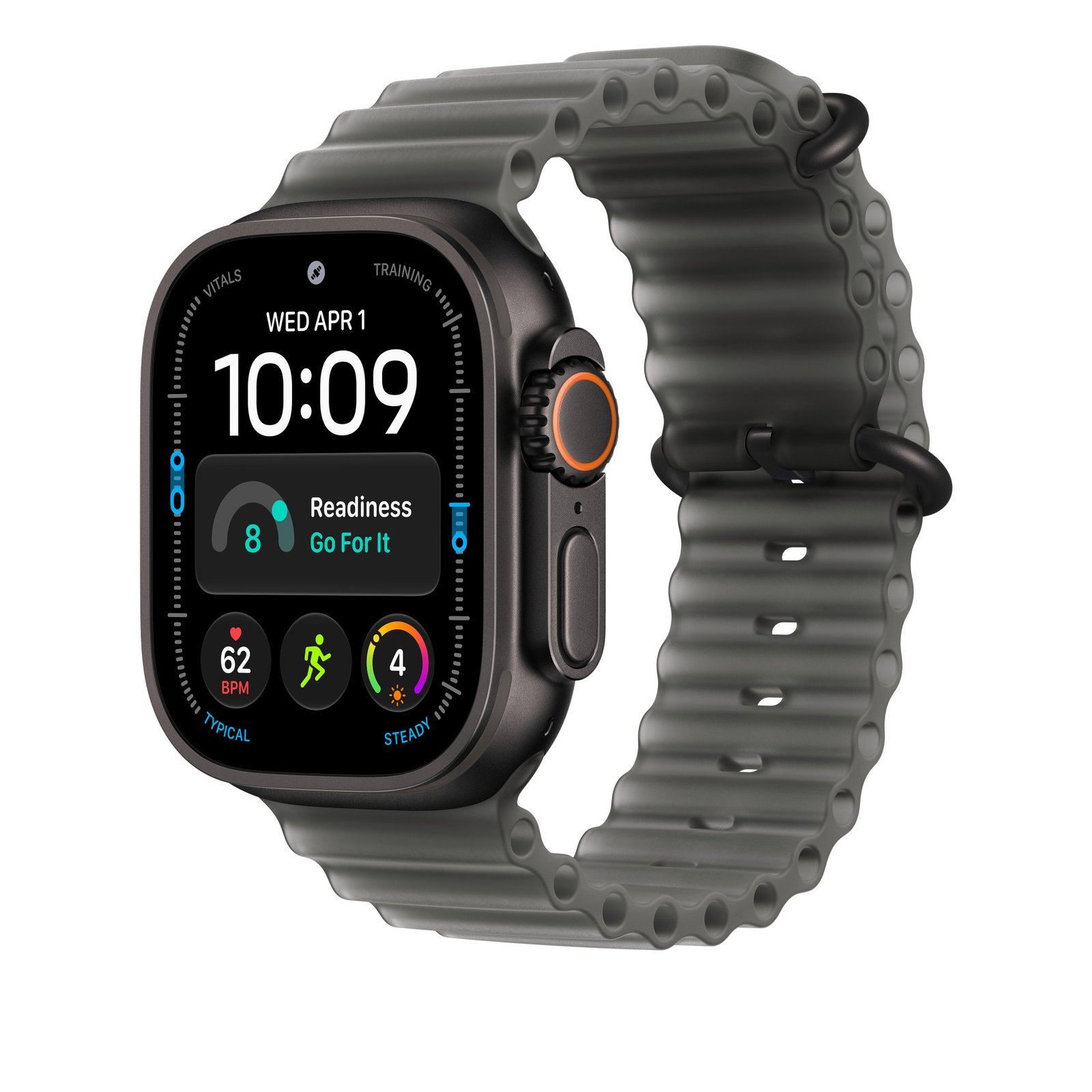Apple 49mm Translucent Black Ocean Band Extension - Black Titanium Finish image 2