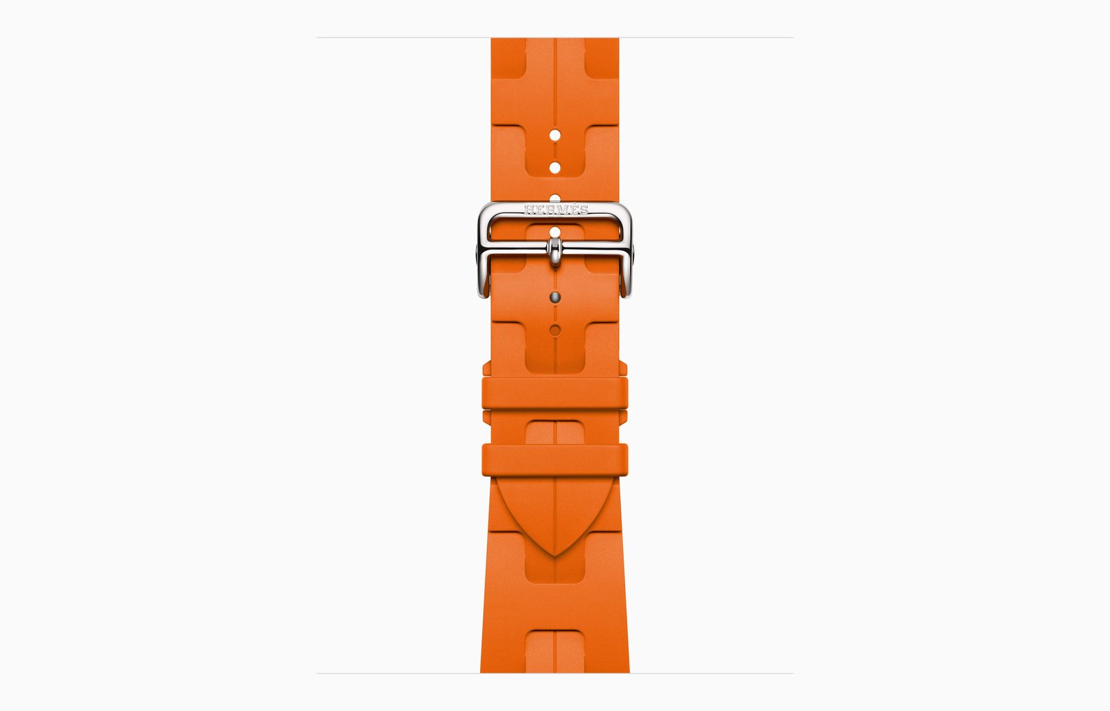 Apple Watch Hermès Series 12 GPS + Cellular, 42mm Silver Titanium Case with Orange Kilim Single Tour image 3