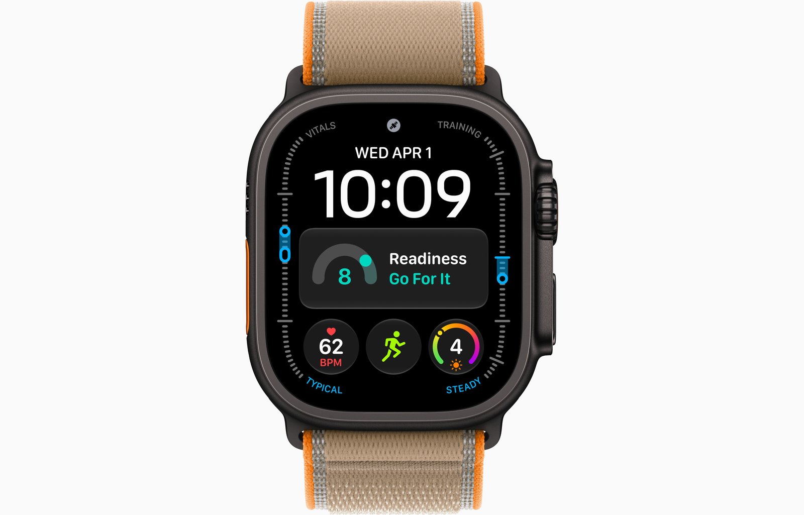 Apple Watch Ultra 4 GPS + Cellular, 49mm Black Titanium Case with Sand Trail Loop — S/M image 2