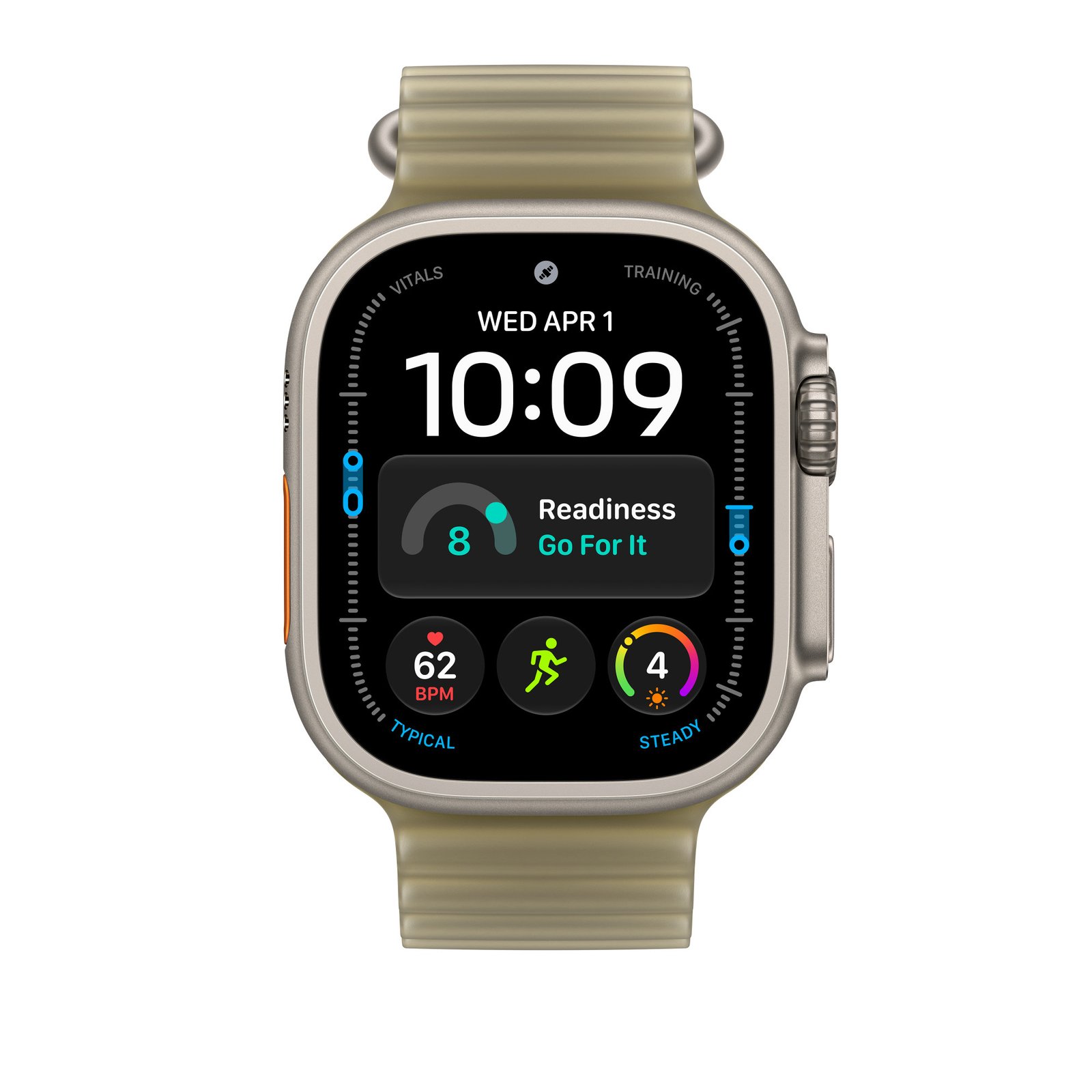 Apple 49mm Translucent Kelp Ocean Band - Natural Titanium Finish image 3