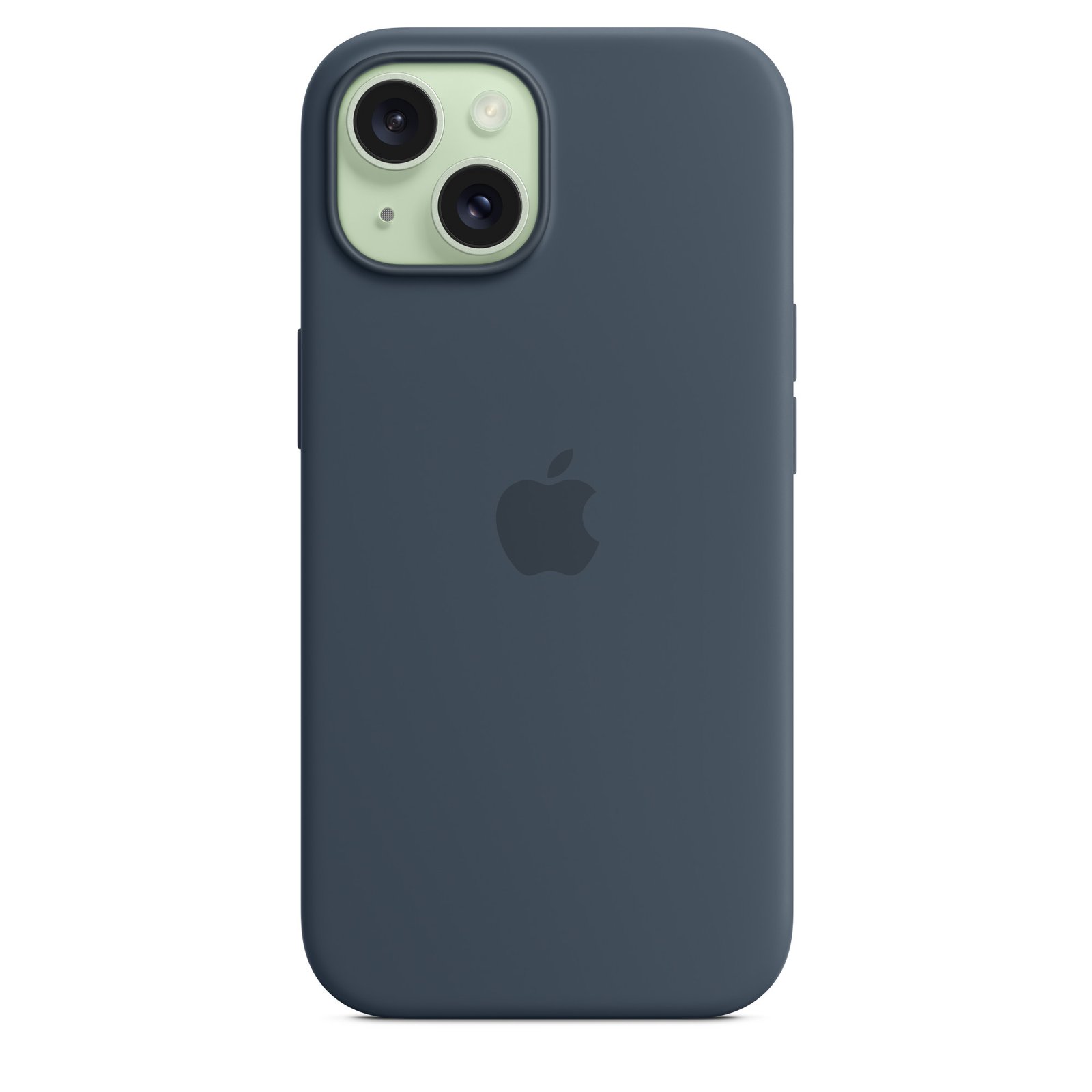 Apple iPhone 15 Silicone Case with MagSafe – Storm Blue image 4