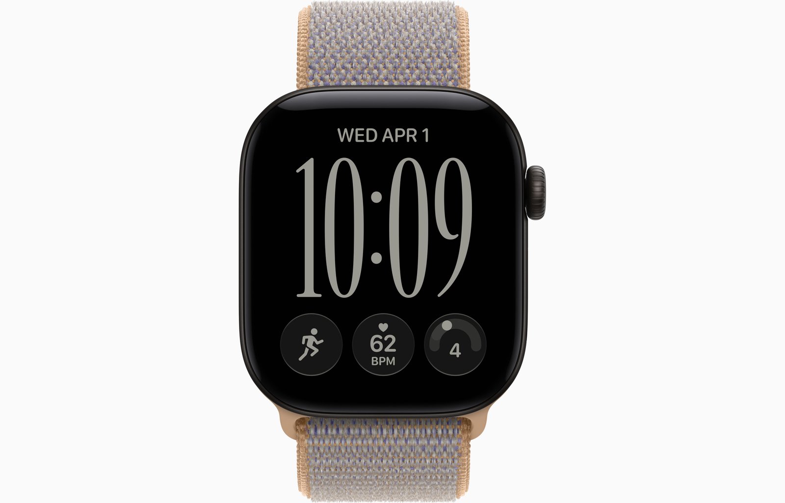 Apple Watch Series 12 GPS + Cellular, 42mm Black Aluminum Case with Chambray Blue Sport Loop image 2
