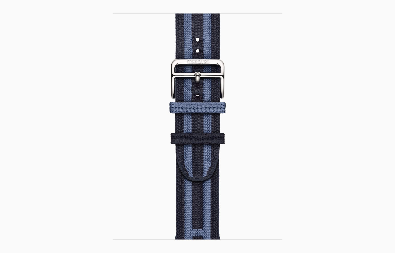 Apple Watch Hermès Series 12 GPS + Cellular, 42mm Silver Titanium Case with Bleu Nuit/Bleu Brighton Rocabar Club image 3