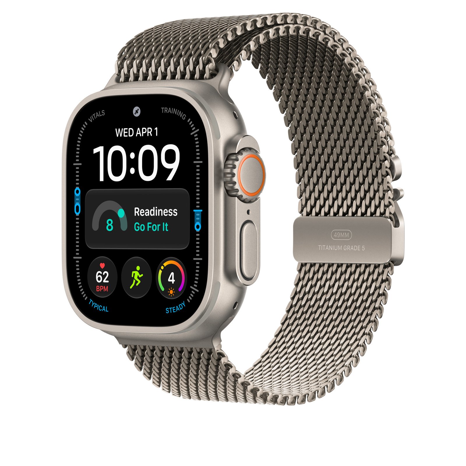 Apple 49mm Natural Titanium Milanese Loop - Medium image 2