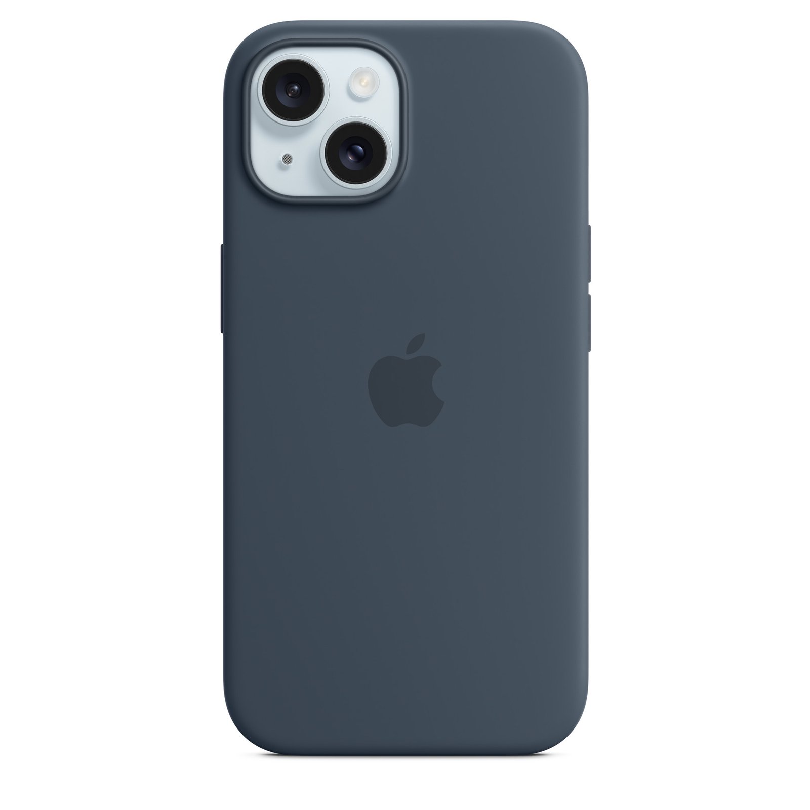 Apple iPhone 15 Silicone Case with MagSafe – Storm Blue