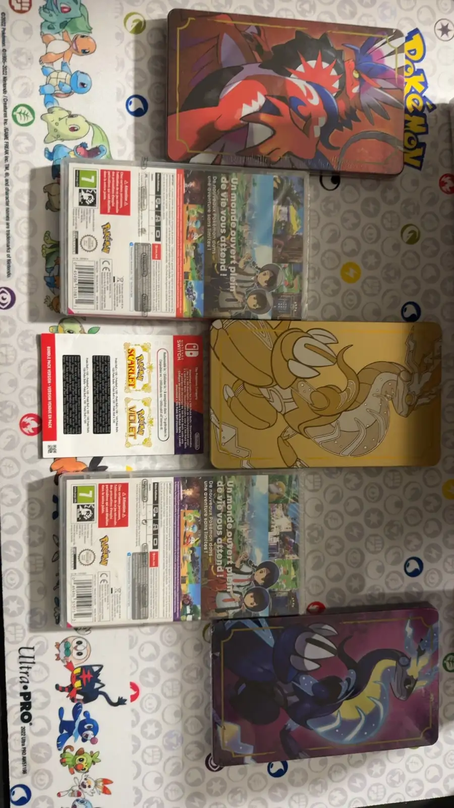 Jeu pokemon violet / ecarlate 3 steelbook