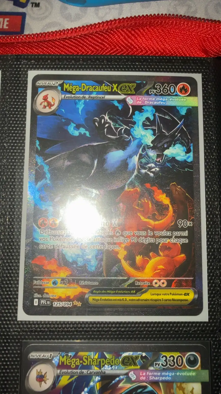 Carte pokemon: les 3 mega-Dracaufeu X ex mega Lucario ex