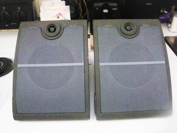 Emerson outdoor wall speakers, tower speakers sold - $35