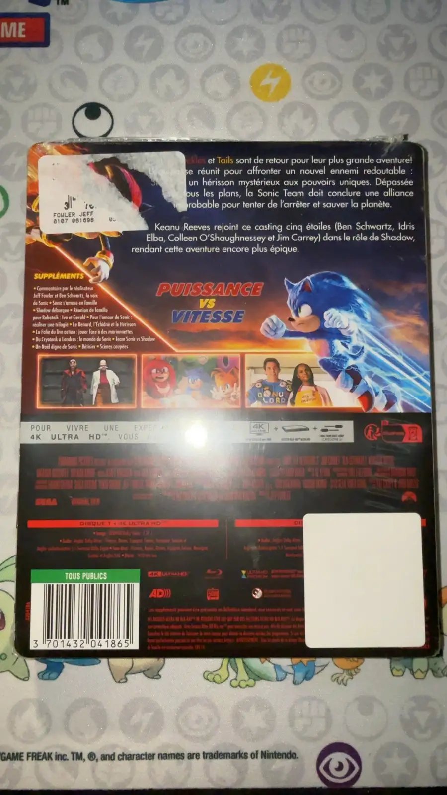 Sonic 3 steelbook edition shadow and sonic image 2