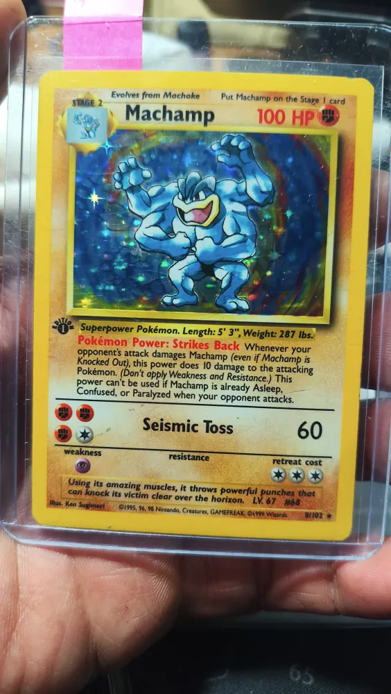 mint/near mint 1st edition base set Machamp image 2