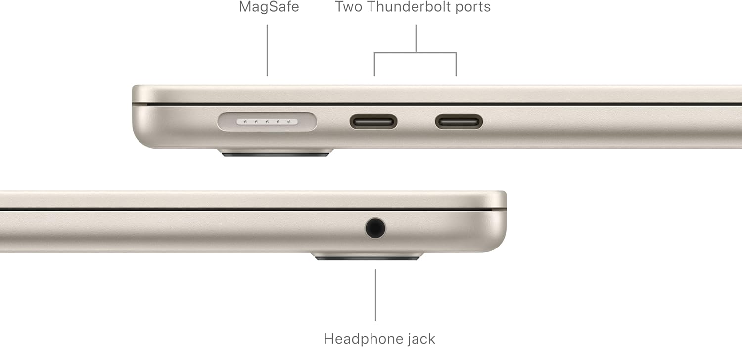 Additional image of MacBook Air 13-inch with M3 16GB Unified Memory, 512GB SSD , Starlight