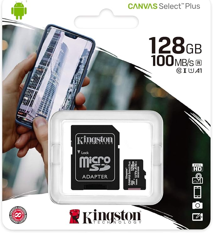 Kingston Canvas Select Plus microSD Card SDCS2/128 GB Class 10 (SD Adapter Included) image 3