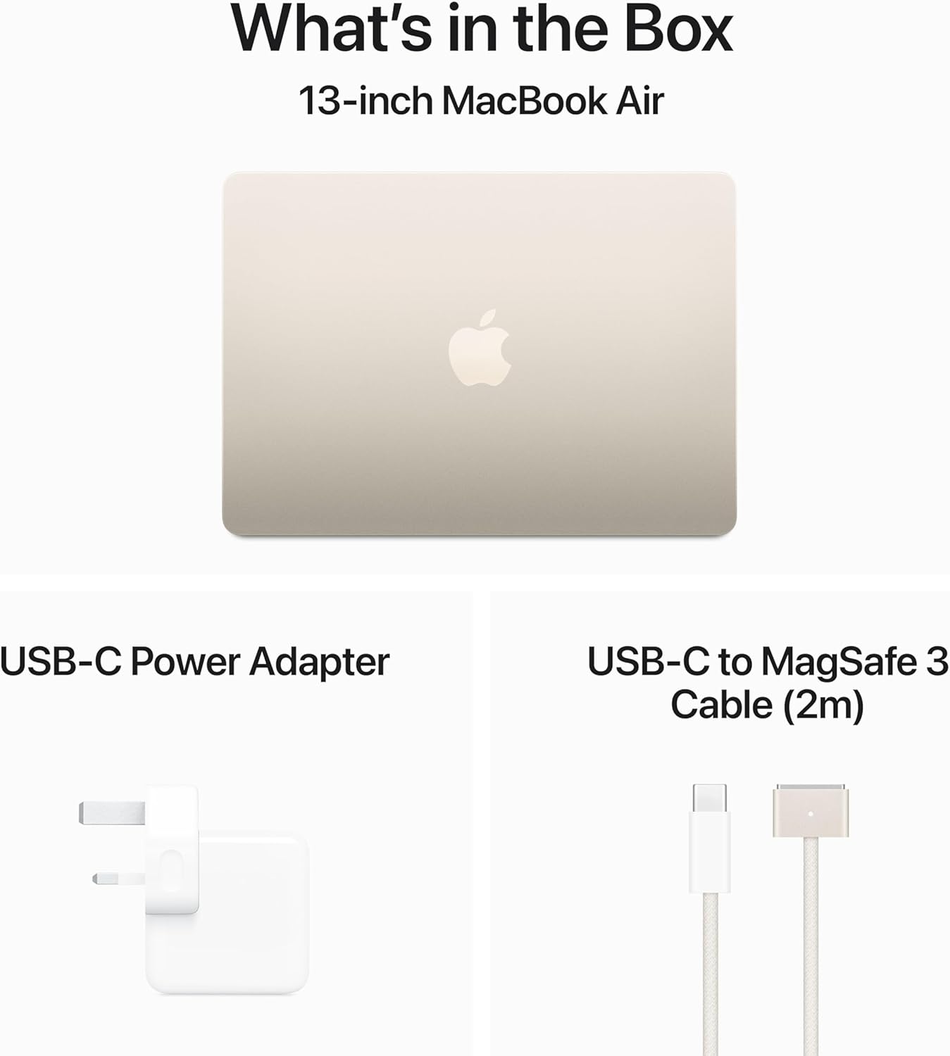 Additional image of MacBook Air 13-inch with M3 16GB Unified Memory, 512GB SSD , Starlight