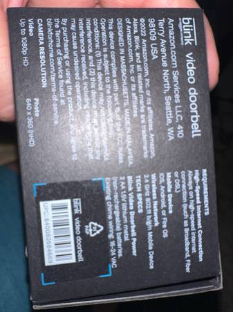 Blink doorbell good condition - $10 (Jonesville) image 2