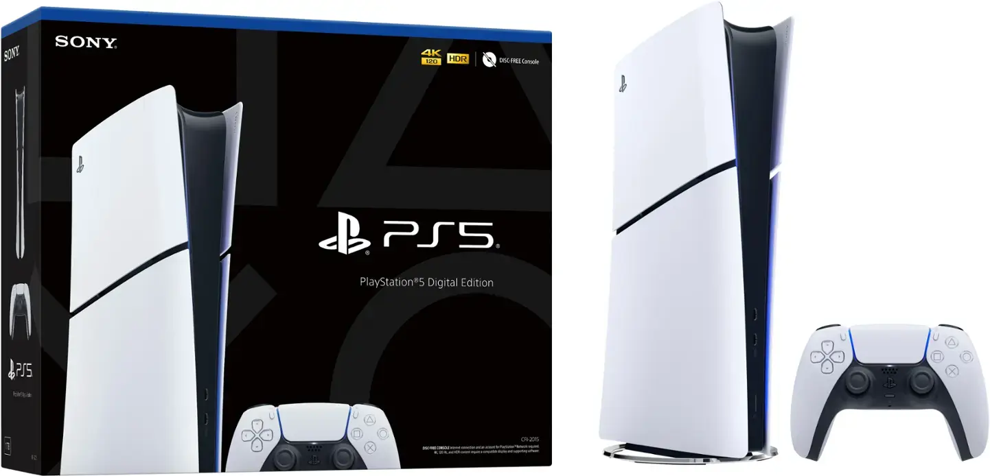 Additional image of PlayStation 5 Slim Console Digital Edition - White
