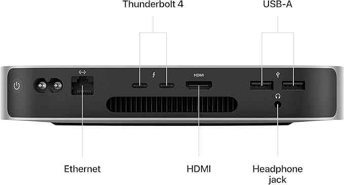 Additional image of Apple 2023 Mac mini desktop computer with Apple M2 chip with 8‑core CPU and 10‑core GPU, 8GB Unified Memory, 256GB SSD storage, Gigabit Ethernet. Works with iPhone/iPad