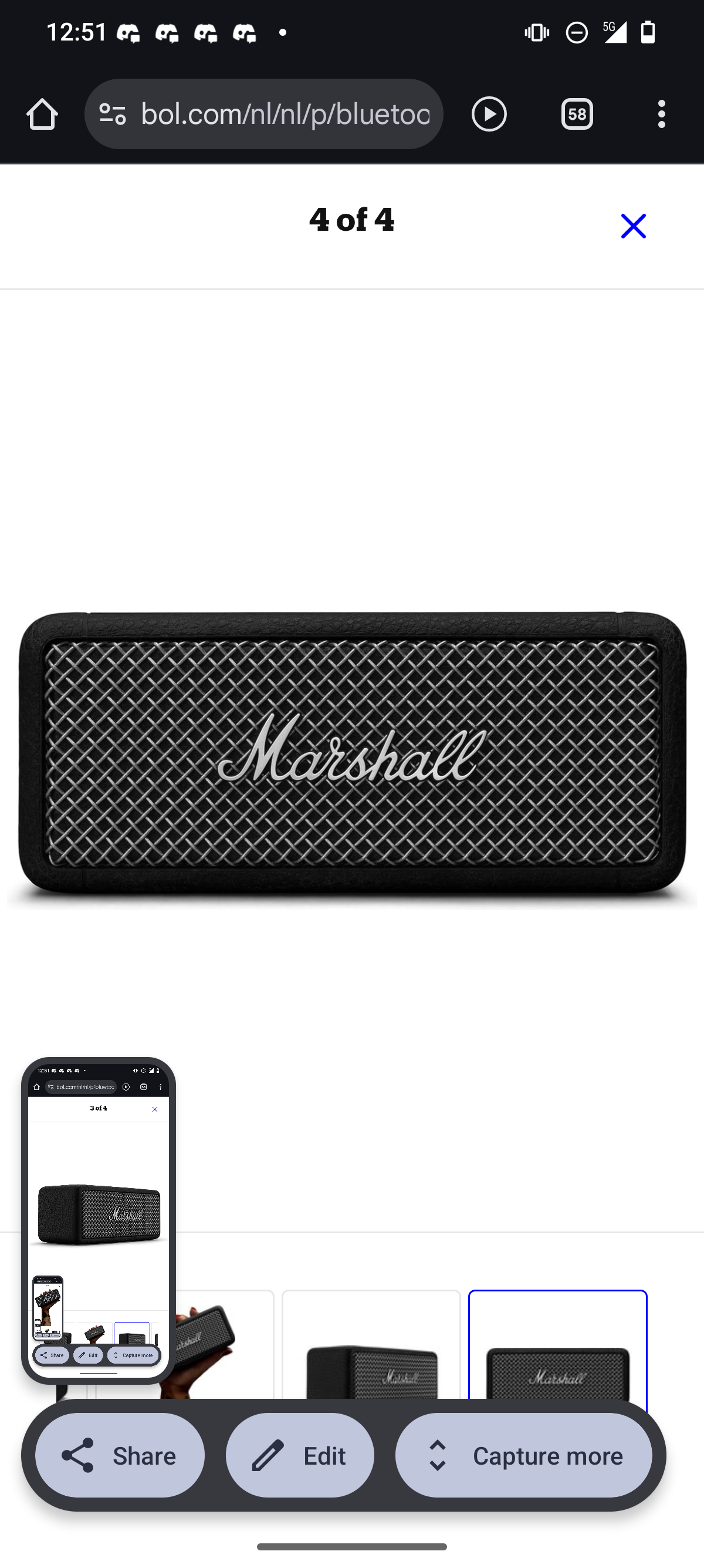 Marshall Emberton II Bluetooth Speaker image 3