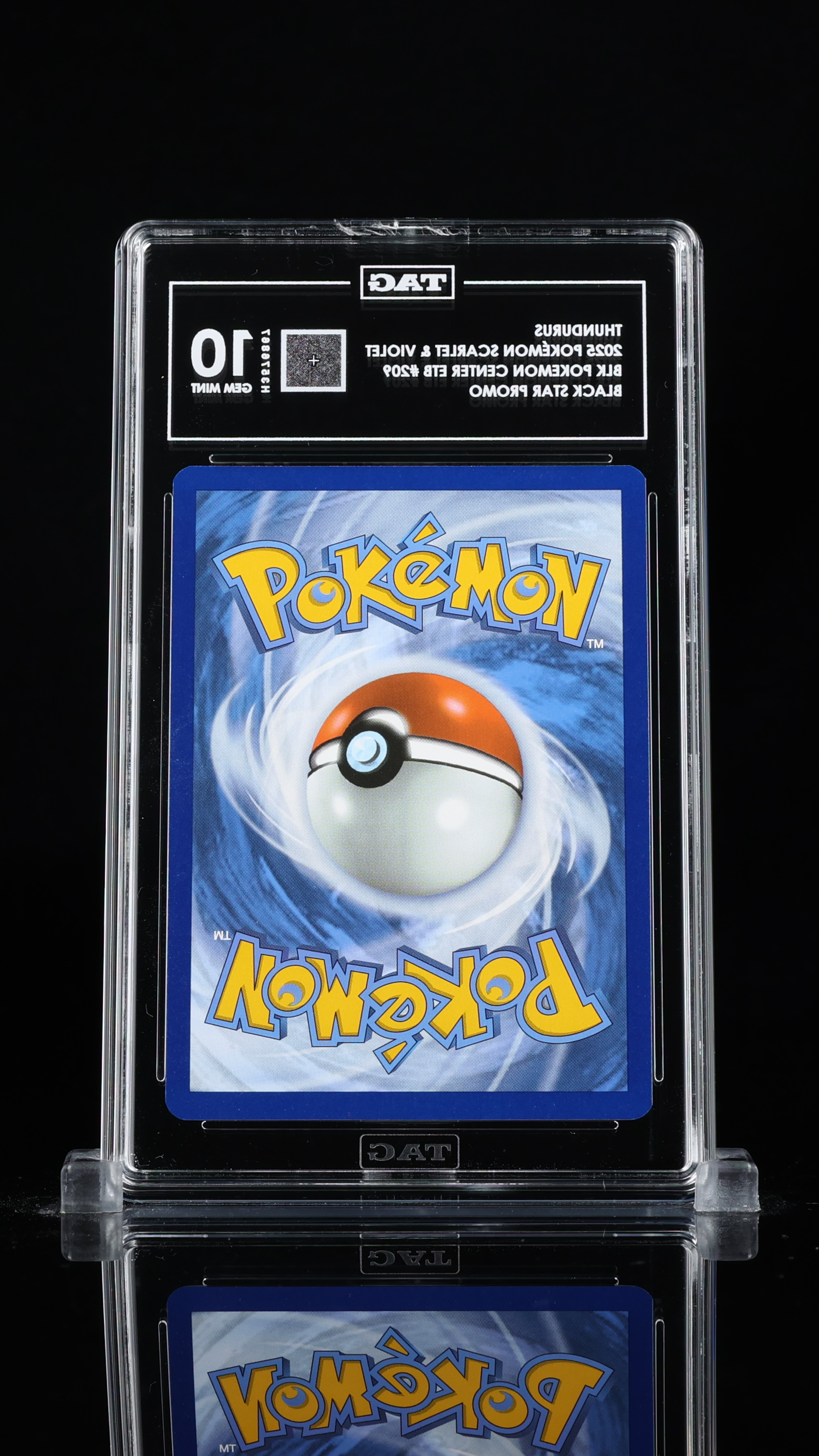 TAG 10 GEM MINT POKÉMON BLACK BOLT PC ETB THUNDURUS #209 BLACK BOLT PROMO image 2