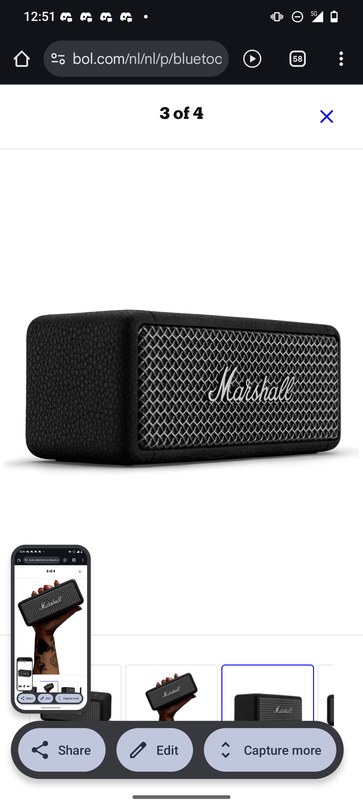 Marshall Emberton II Bluetooth Speaker image 2