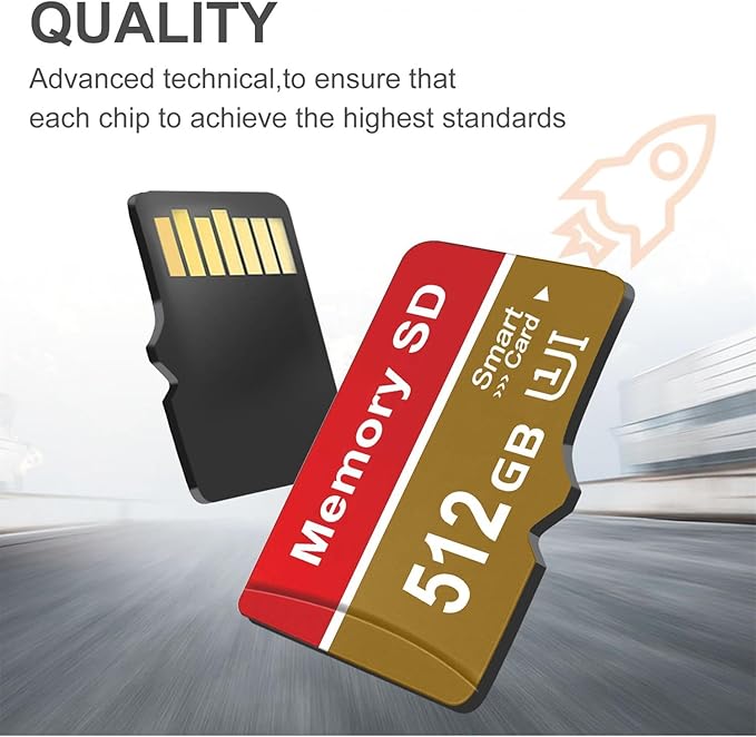 Additional image of alptte SD Card 512 GB Fast Memory Card Waterproof TF Card Mini Memory SD Card for Cameras, Smartphones, Drone (512gb)