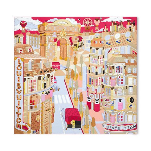 Louis Vuitton Paris En Beauté 90 Square Scarf