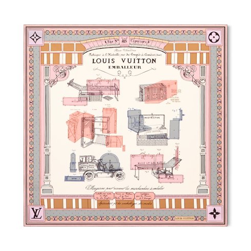 Louis Vuitton Vintage Trunk 90 Square Scarf