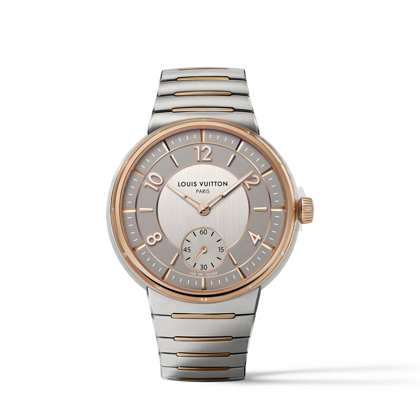 Louis Vuitton Tambour Watch, Automatic, 40 mm, steel and rose gold