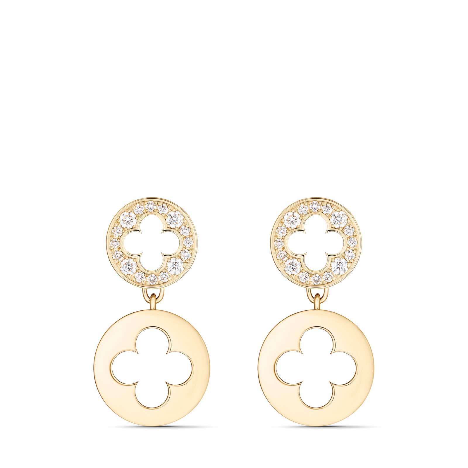 Louis Vuitton Empreinte Earrings, yellow gold and diamonds