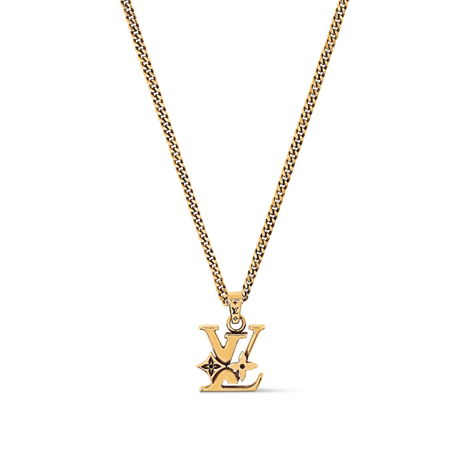Louis Vuitton Monogram Row Pendant Necklace