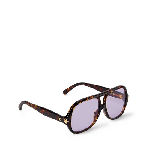 Louis Vuitton LV Aura Flower Square Aviator Sunglasses