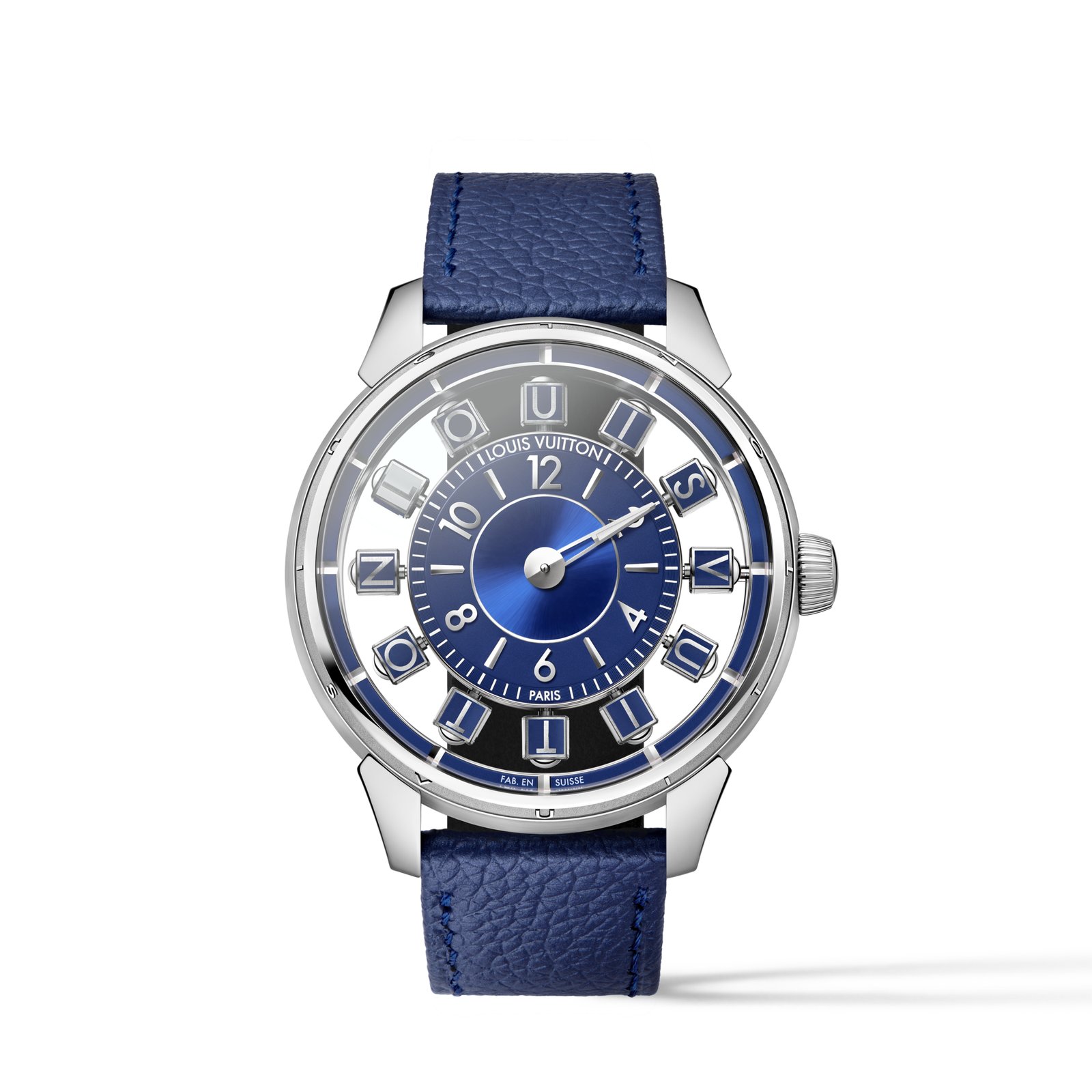 Louis Vuitton Tambour Spin Time Air, Automatic, 42.5 mm, white gold
