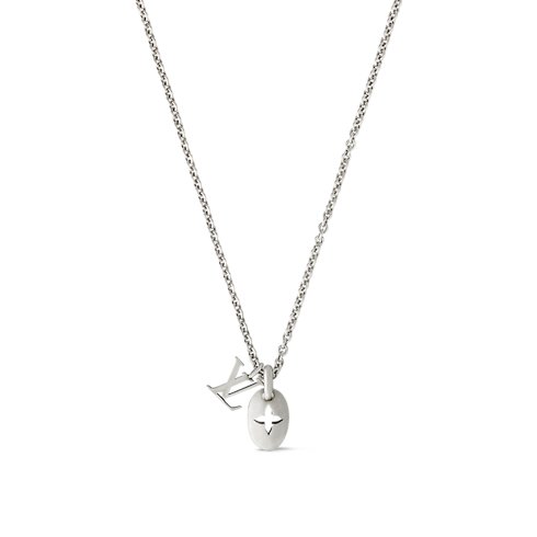 Louis Vuitton Monogram Flower Pendant Necklace