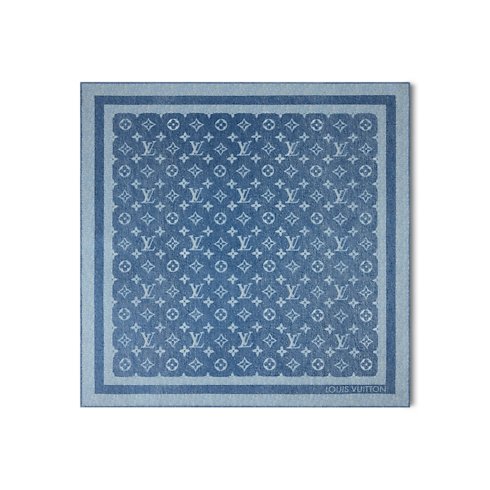 Louis Vuitton Monogram Silhouette Denim 55 Square Scarf