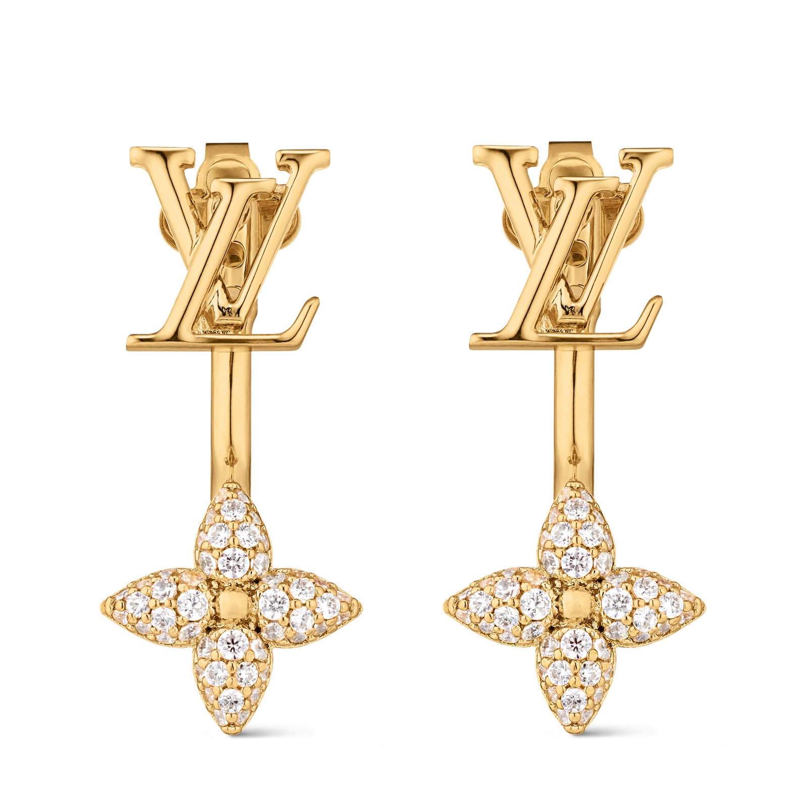 Louis Vuitton Louisette Signature Strass Earrings