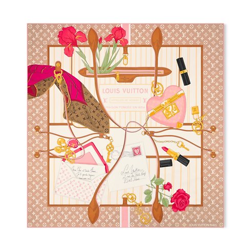 Louis Vuitton Neverfull Of Love 90 Square Scarf