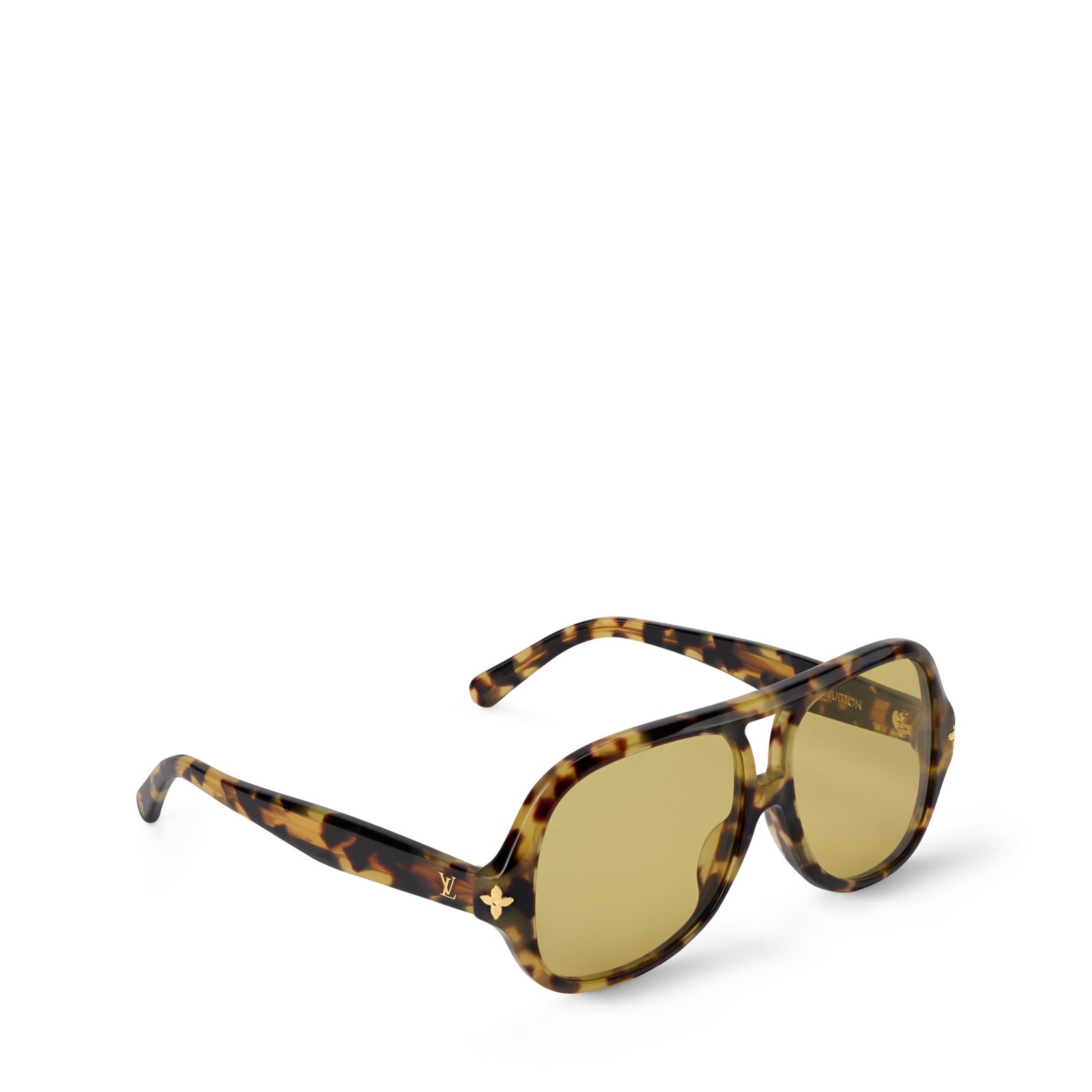 Louis Vuitton LV Aura Flower Square Aviator Sunglasses