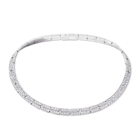 Louis Vuitton Tumbler Necklace, white gold and diamonds