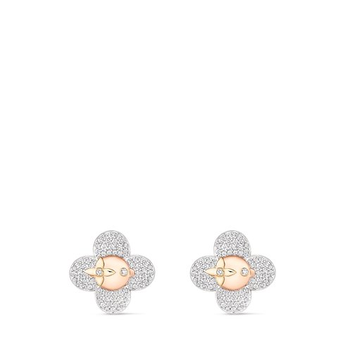 Louis Vuitton Vivienne Earrings, three types of gold and diamonds